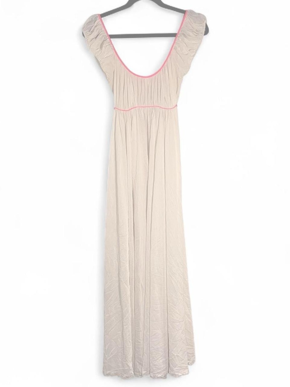RARE 1960’s Claire Sandra by Lucie Ann white and pink baby doll night gown